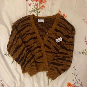 brown zebra sweater
